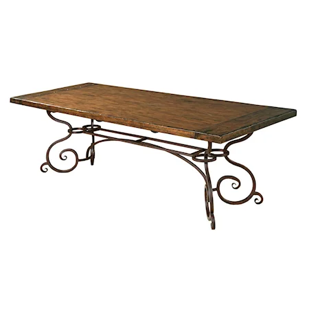 Traditional 94" Rectangular Solid Wood Dining Table